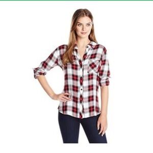 Rails Hunter plaid shirt size L (fits M or L). Sold new at Nordstrom for $178